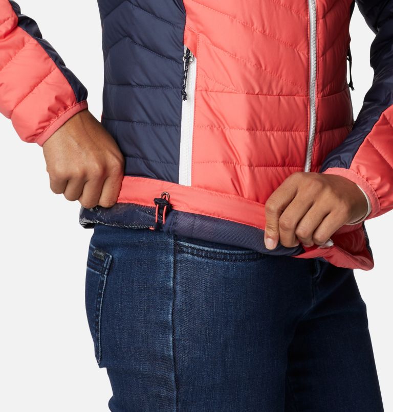 Women's Powder Lite II Full Zip Jacket, Color: Blush Pink, Nocturnal, image 7