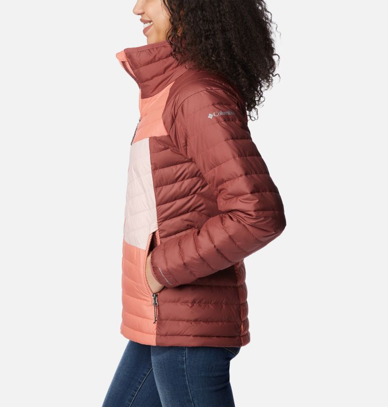 Powder Lite II Full Zip Jacket | 679 | L, Color: Beetroot, Faded Peach, Dusty Pink, image 3
