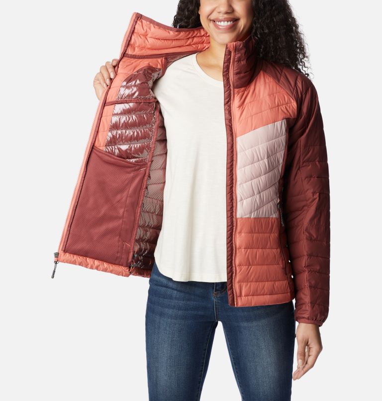 Powder Lite II Full Zip Jacket | 679 | L, Color: Beetroot, Faded Peach, Dusty Pink, image 5