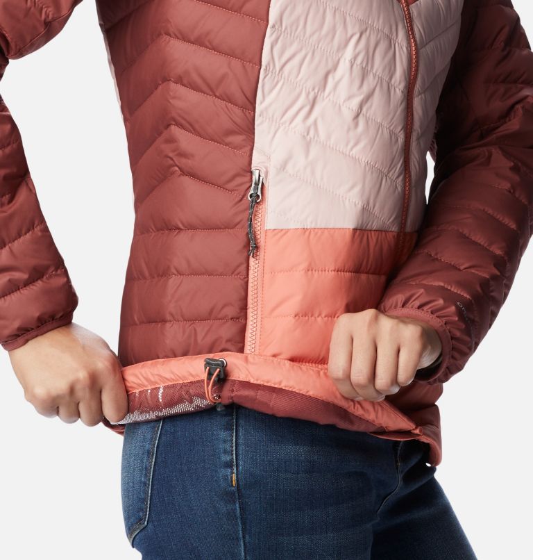 Powder Lite II Full Zip Jacket | 679 | L, Color: Beetroot, Faded Peach, Dusty Pink, image 7