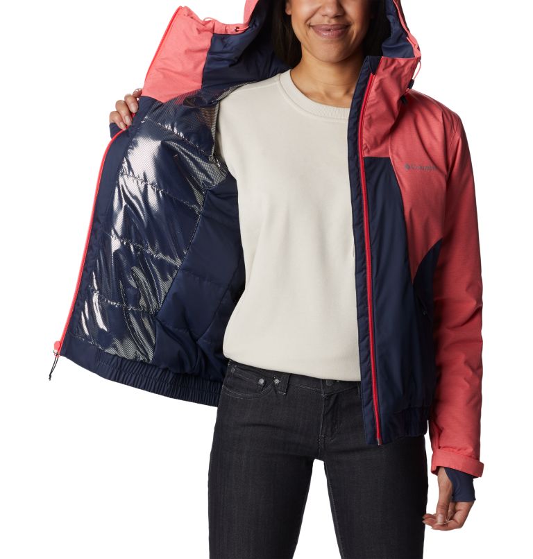 Women's Oso Mountain Insulated Jacket, Color: Nocturnal, Neon Sunrise, image 5