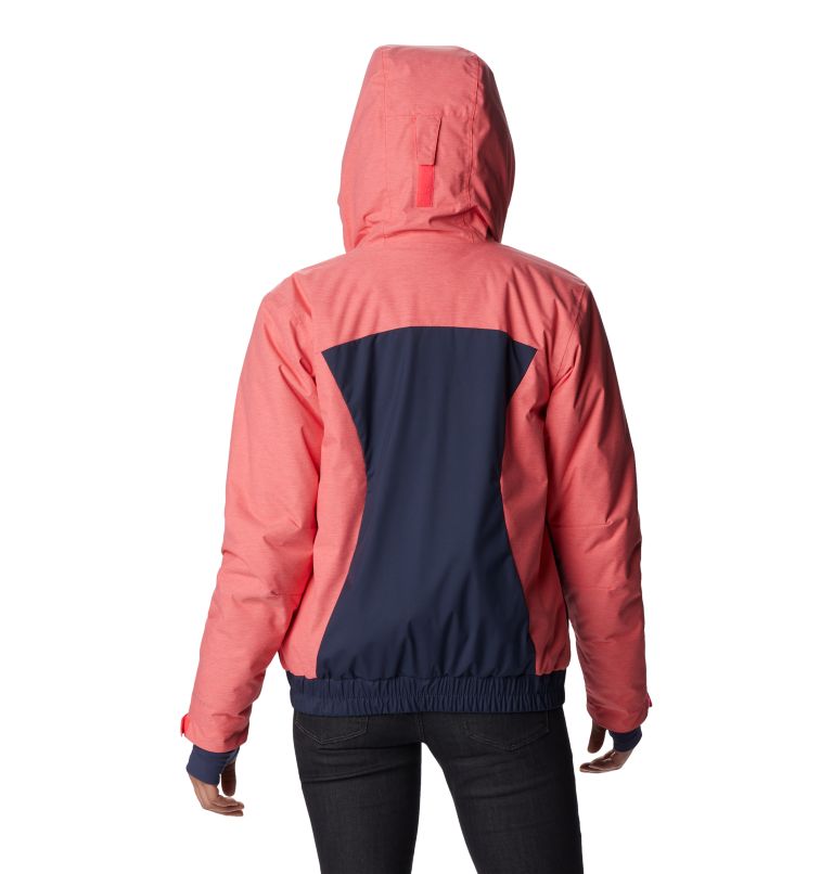 Women's Oso Mountain Insulated Jacket, Color: Nocturnal, Neon Sunrise, image 2