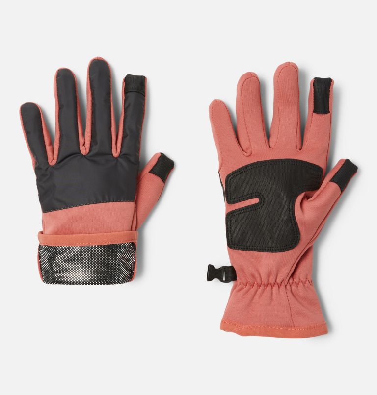 Women's Cloudcap Fleece Gloves, Color: Dark Coral, Shark, image 2