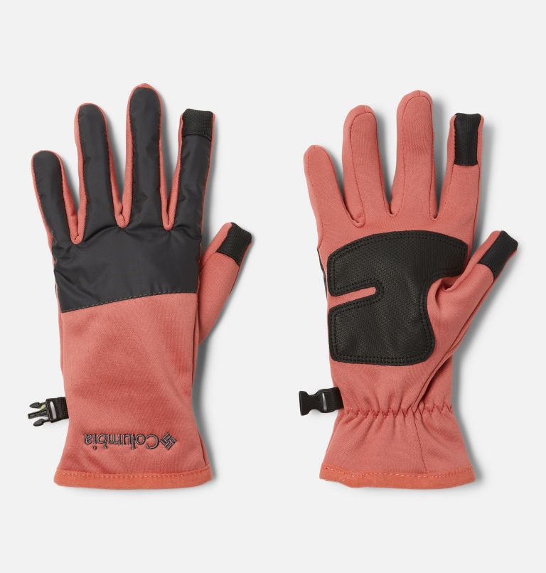Women's Cloudcap Fleece Gloves, Color: Dark Coral, Shark, image 1