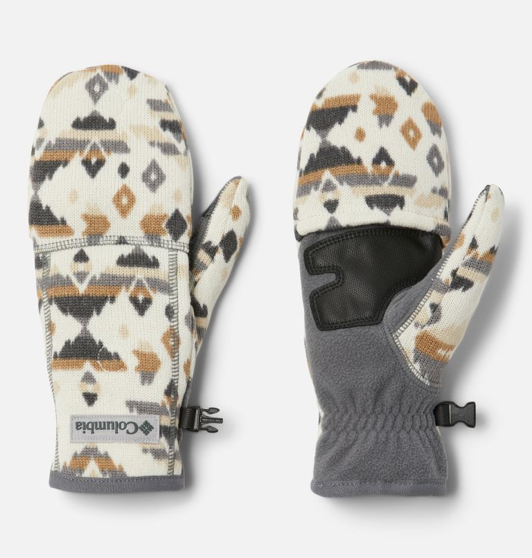 Women's Sweater Weather Flip Mittens, Color: Chalk Heather Rocky Mt, image 1