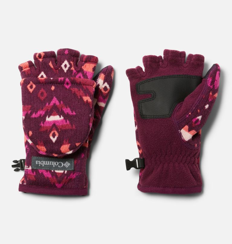 Thumbnail: Women's Sweater Weather Flip Mittens, Color: Marionberry Heather Rocky Mt, image 2