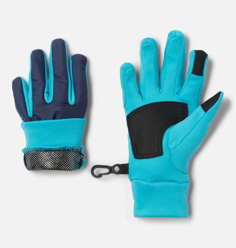 Kids' Cloudcap Fleece Gloves, Color: Geyser, Nocturnal, image 2