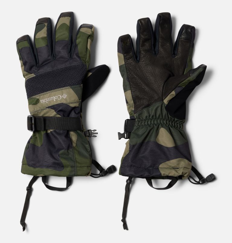 Men's Camo Hunting Gloves Sun Protection, Black / Large