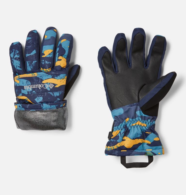Kids' Whirlibird II Ski Gloves, Color: Shasta Geoglacial, Collegiate Navy, image 2