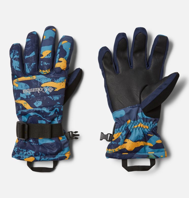 Thumbnail: Kids' Whirlibird II Ski Gloves, Color: Shasta Geoglacial, Collegiate Navy, image 1