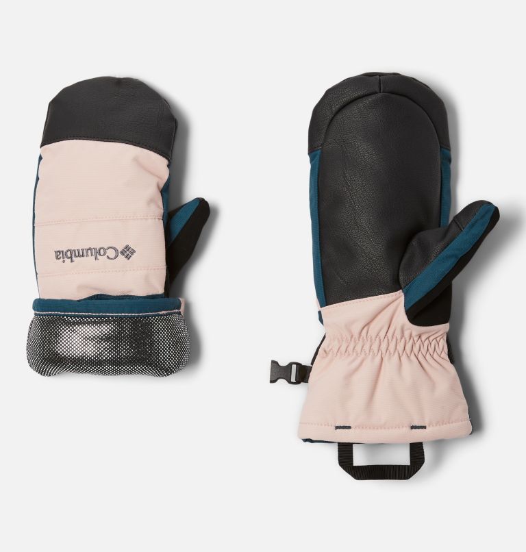 Thumbnail: Youth Whirlibird II Waterproof Ski Mitten, Color: Night Wave, Dusty Pink, image 2