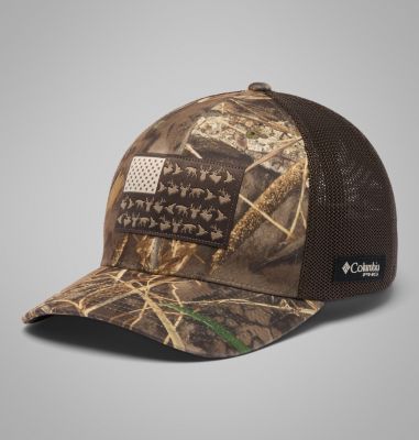 Columbia Camo Mesh Ball Cap – Flexfit Jagdkappe Mit Netzrücken & Vorgeformter Krempe