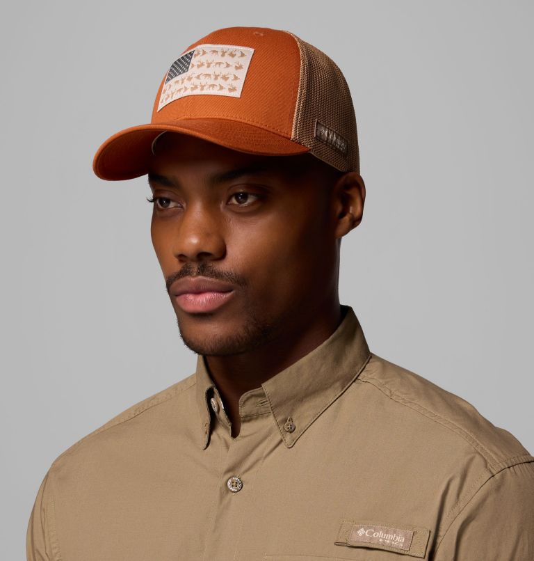 PHG Game Flag Mesh Ball Cap, Color: Cedar, Hunting Flag, image 3