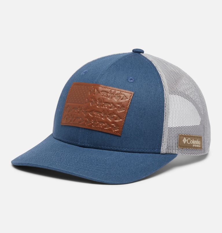 Thumbnail: PHG Leather Game Flag Snap Back - Mid | 492 | O/S, Color: Zinc, Cool Grey, image 1