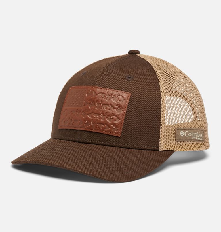 Thumbnail: PHG Leather Game Flag Snap Back - Low | 231 | O/S, Color: Cordovan, Flax, image 1