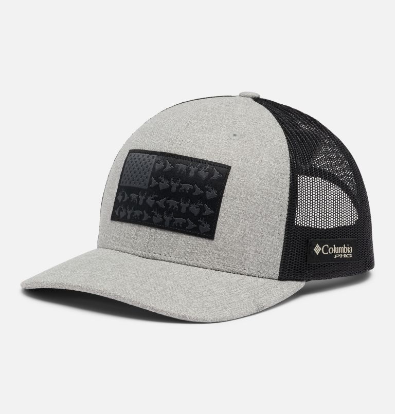 PHG Game Flag Mesh Snap Back - High | 019 | O/S, Color: Cool Grey Heather, Black, image 1