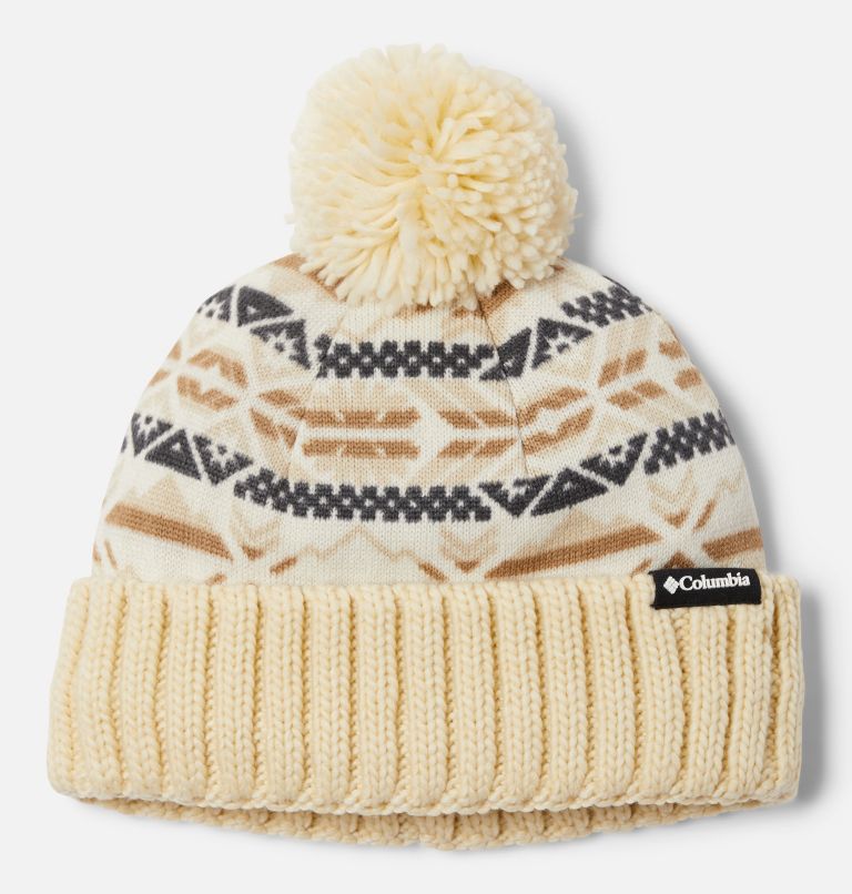 Sweater Weather Pom Beanie | 193 | O/S, Color: Chalk Checkered Peaks, image 1