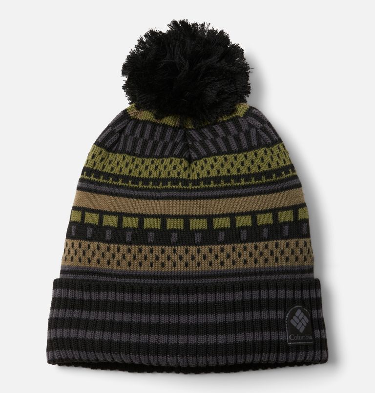 Palmer Peak Pom Beanie | 010 | O/S, Color: Black Apres Stripe, image 1