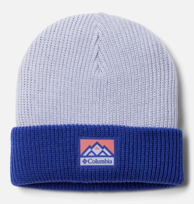 Gorro con borde enrollable Whirlibird unisex para jóvenes, Color: Snowdrift, Clematis Blue, Mountains, image 1