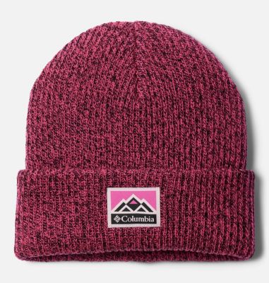 Gorro con borde enrollable Whirlibird unisex para jóvenes, Color: Pink Ice, Black Marled, Mountains, image 1