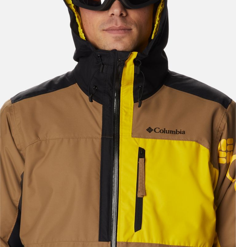 Men's Timberturner II Ski Jacket, Color: Delta, Black, Laser Lemon, image 4