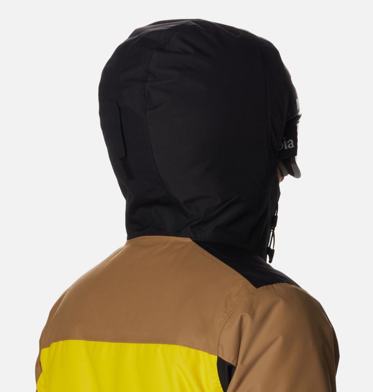 Men's Timberturner II Ski Jacket, Color: Delta, Black, Laser Lemon, image 8