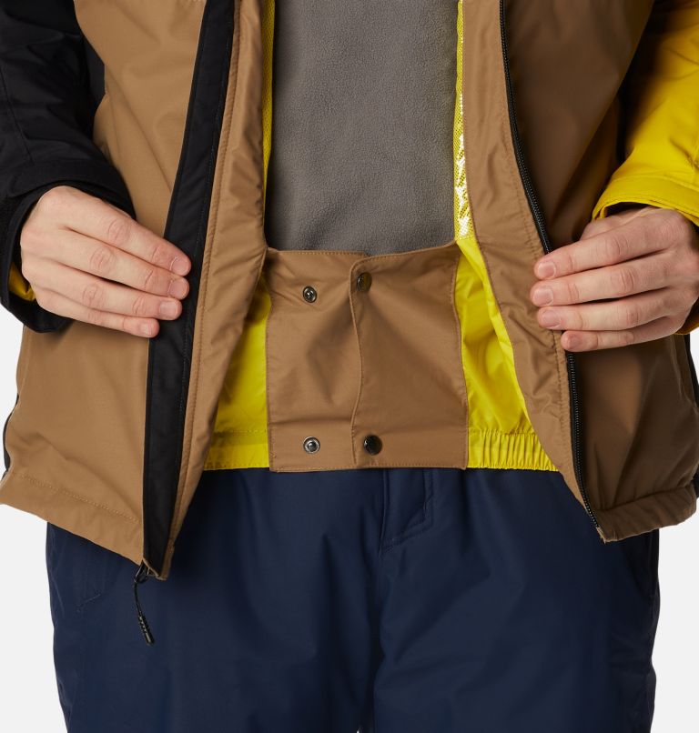 Thumbnail: Men's Timberturner II Waterproof Ski Jacket, Color: Delta, Black, Laser Lemon, image 10