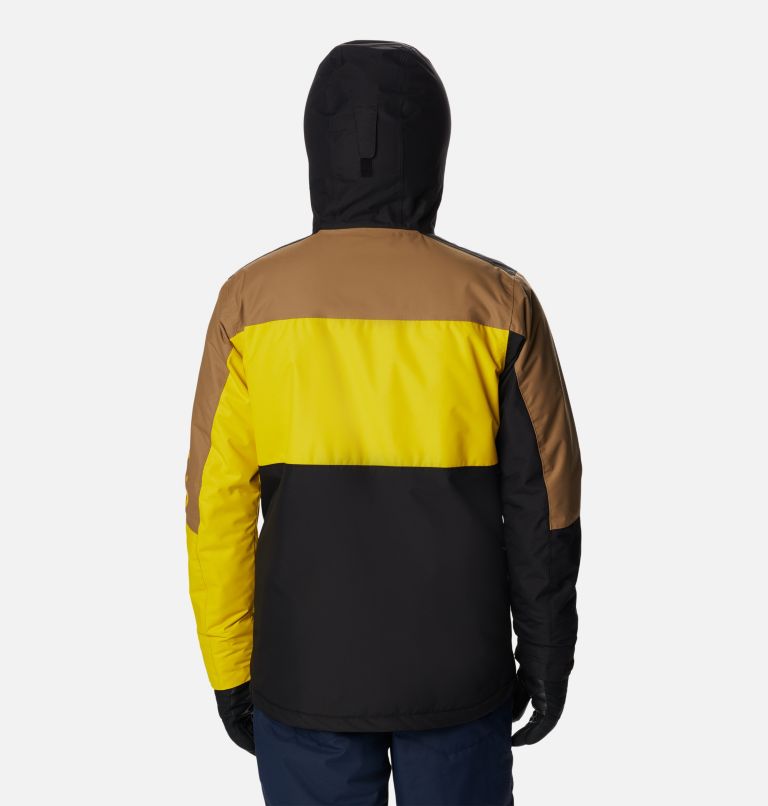 Men's Timberturner II Waterproof Ski Jacket, Color: Delta, Black, Laser Lemon, image 3