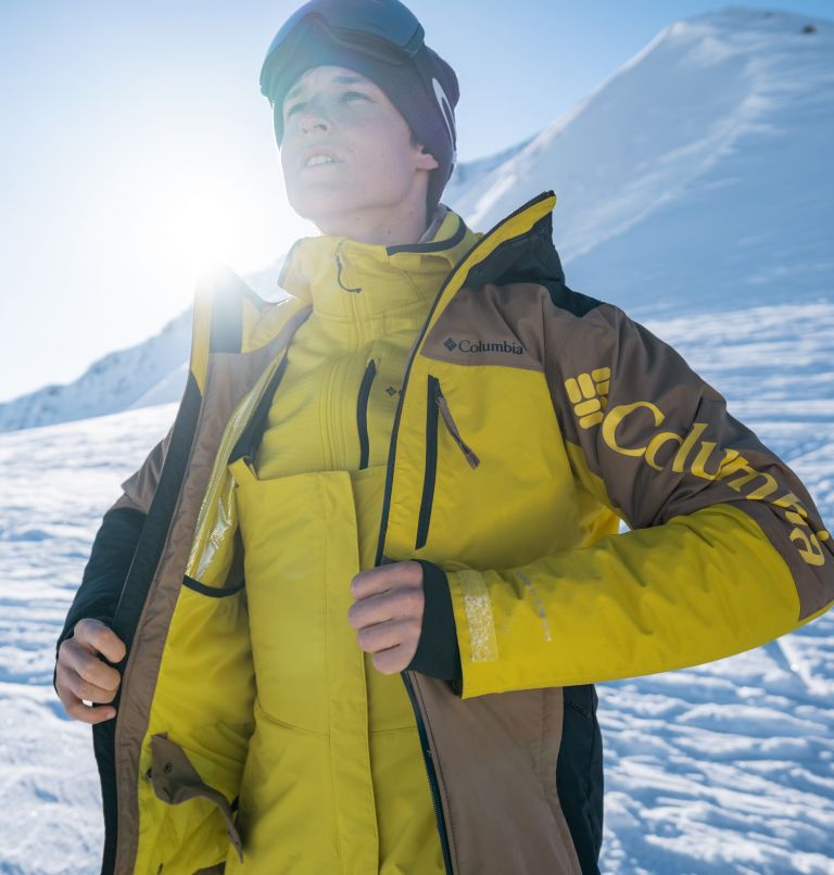 Thumbnail: Men's Timberturner II Waterproof Ski Jacket, Color: Delta, Black, Laser Lemon, image 15