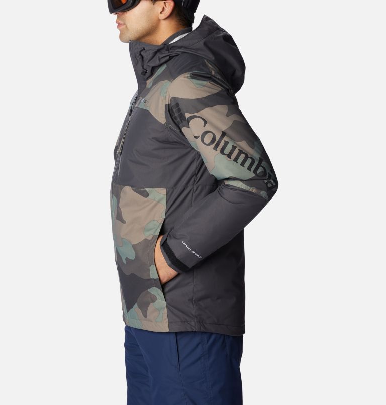 Men's Timberturner II Waterproof Ski Jacket, Color: Cypress Mod Camo Print, Shark, image 3