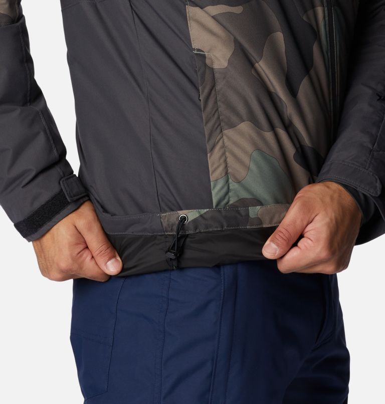 Men's Timberturner II Ski Jacket, Color: Cypress Mod Camo Print, Shark, image 9