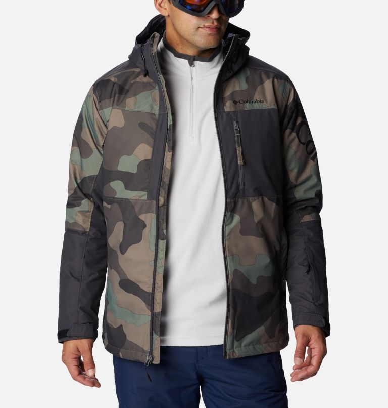 Men's Timberturner II Ski Jacket, Color: Cypress Mod Camo Print, Shark, image 10