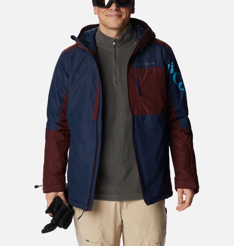 Men's Timberturner II Waterproof Ski Jacket, Color: Collegiate Navy, Elderberry, image 13