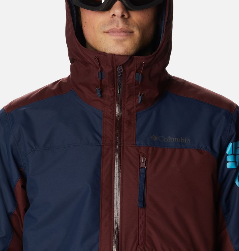 Men's Timberturner II Waterproof Ski Jacket, Color: Collegiate Navy, Elderberry, image 4