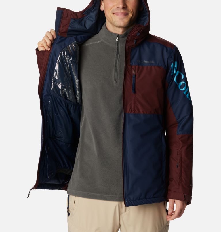 Thumbnail: Men's Timberturner II Waterproof Ski Jacket, Color: Collegiate Navy, Elderberry, image 5