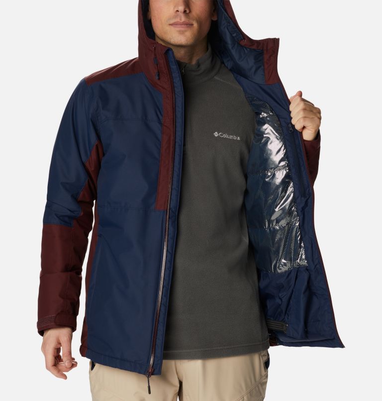 Thumbnail: Men's Timberturner II Waterproof Ski Jacket, Color: Collegiate Navy, Elderberry, image 6
