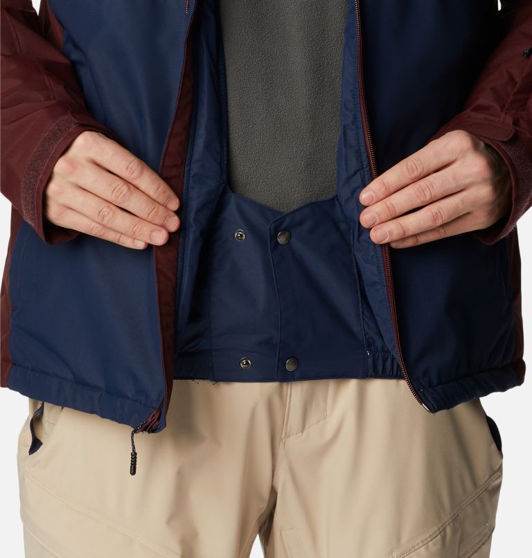 Men's Timberturner II Waterproof Ski Jacket, Color: Collegiate Navy, Elderberry, image 10