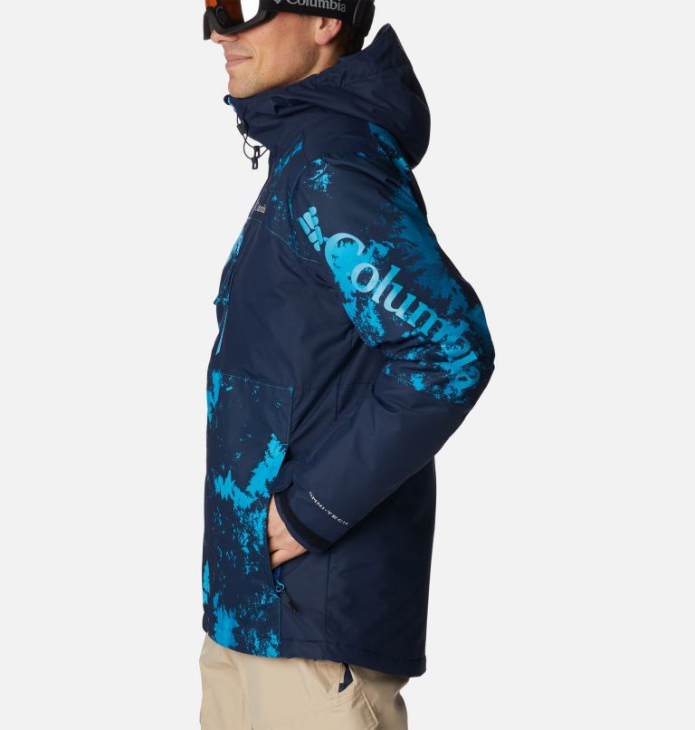 Thumbnail: Men's Timberturner II Ski Jacket, Color: Compass Blue Look Up Print, Coll Navy, image 3