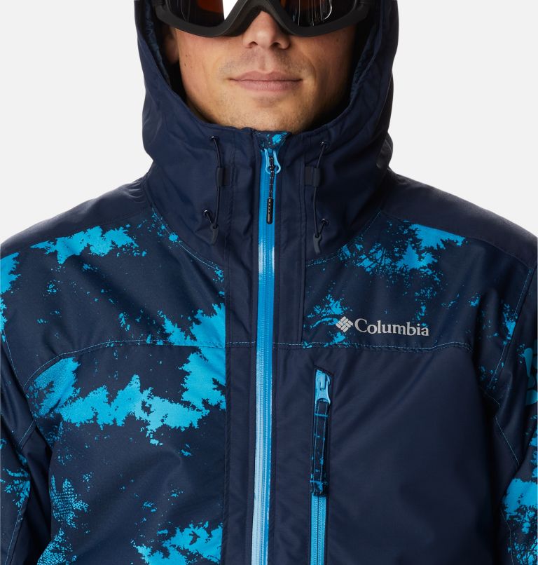 Thumbnail: Men's Timberturner II Ski Jacket, Color: Compass Blue Look Up Print, Coll Navy, image 4