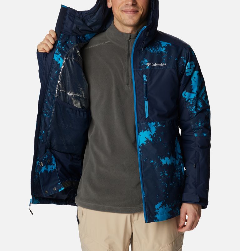 Thumbnail: Men's Timberturner II Ski Jacket, Color: Compass Blue Look Up Print, Coll Navy, image 5