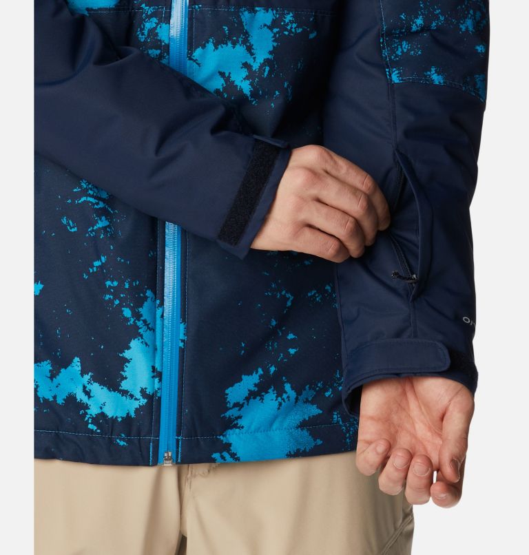 Thumbnail: Men's Timberturner II Ski Jacket, Color: Compass Blue Look Up Print, Coll Navy, image 9