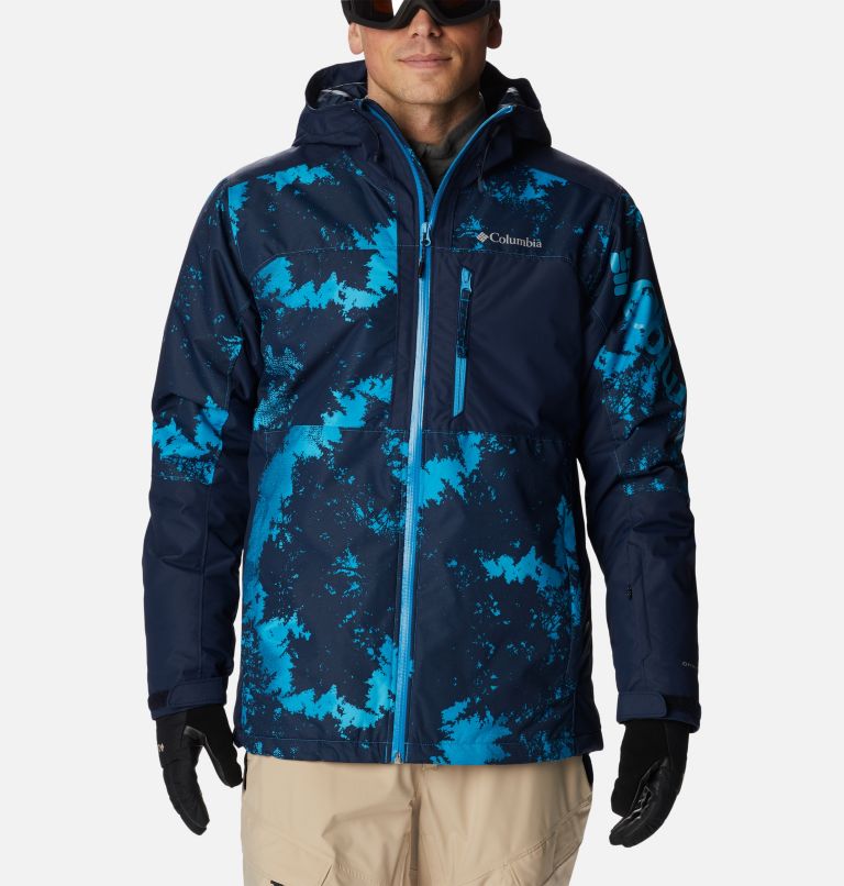Thumbnail: Men's Timberturner II Ski Jacket, Color: Compass Blue Look Up Print, Coll Navy, image 1
