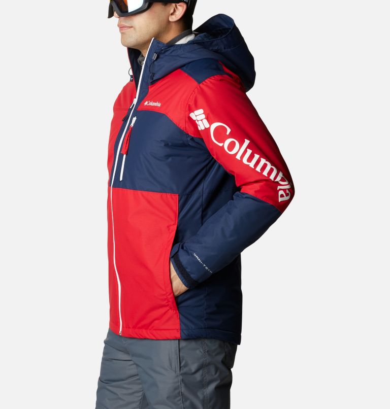 Thumbnail: Men's Timberturner II Ski Jacket, Color: Mountain Red, Collegiate Navy, image 3