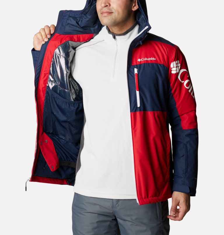 Thumbnail: Men's Timberturner II Ski Jacket, Color: Mountain Red, Collegiate Navy, image 5