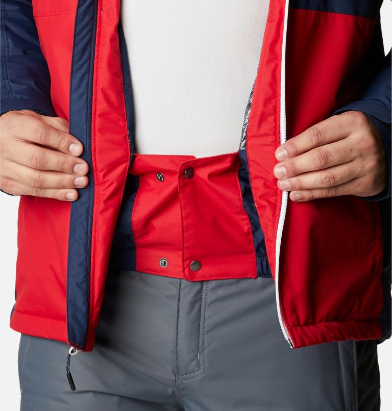 Thumbnail: Men's Timberturner II Ski Jacket, Color: Mountain Red, Collegiate Navy, image 7