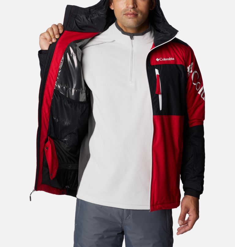 Thumbnail: Men's Timberturner II Ski Jacket, Color: Mountain Red, Black, image 5