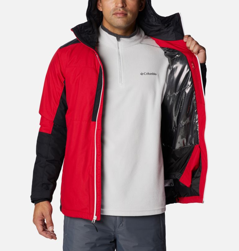 Thumbnail: Men's Timberturner II Ski Jacket, Color: Mountain Red, Black, image 6