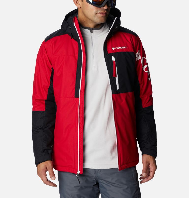 Thumbnail: Men's Timberturner II Ski Jacket, Color: Mountain Red, Black, image 10
