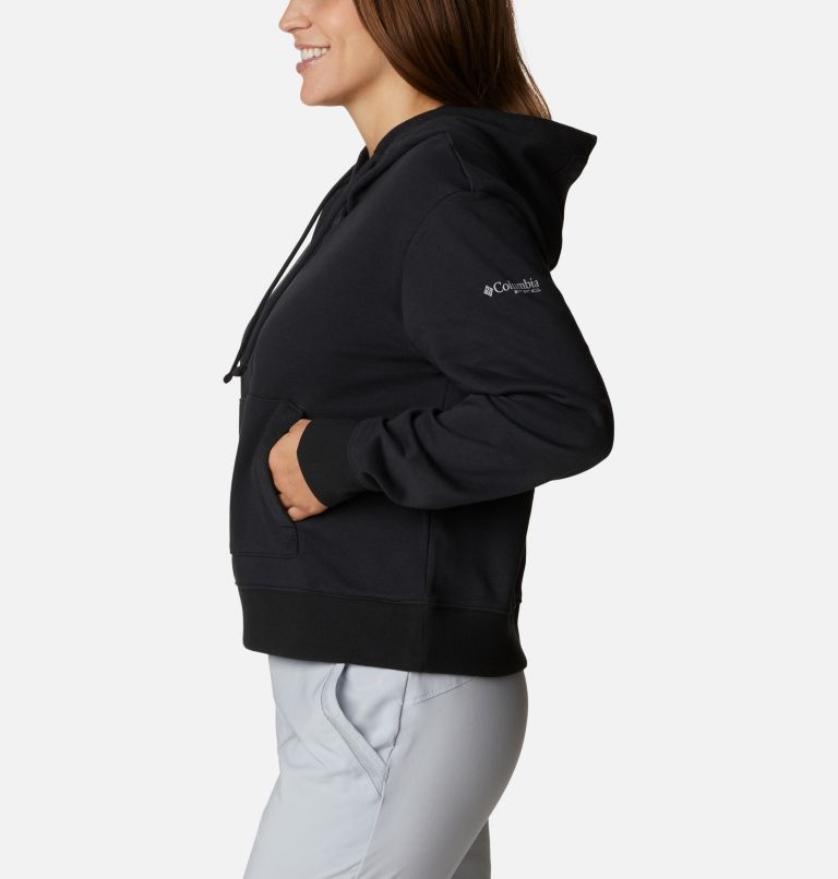 Thumbnail: Women's PFG Slack Water French Terry Hoodie, Color: Black, image 3