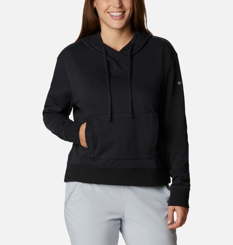 Women's cropped french terry hot sale hoodie